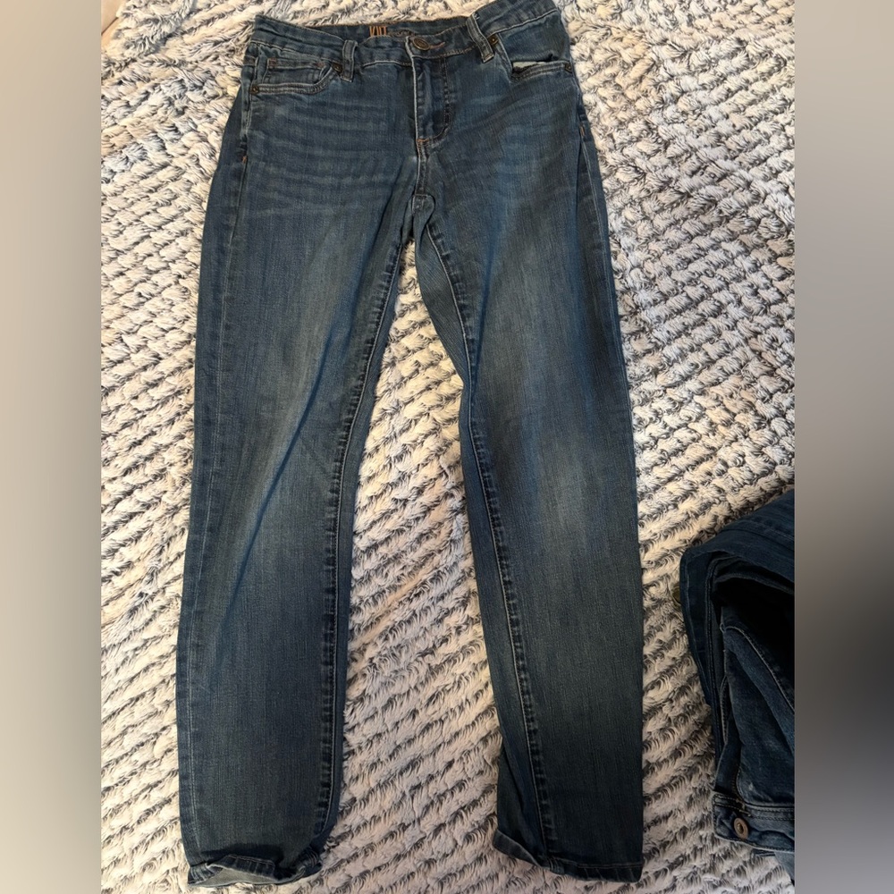 KUT dark wash skinny jeans